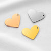 1 Piece 304 Stainless Steel Customization Laser Engraving Heart Shape Pendant