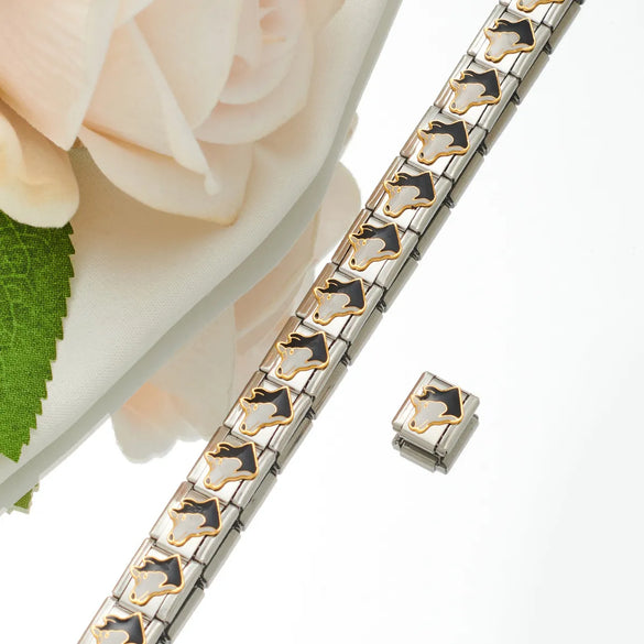 1 Piece 304 Stainless Steel Heart Shape Italian Charms