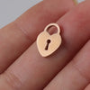 1 Piece 304 Stainless Steel Heart Shape Key Lock Pendant Jewelry Accessories