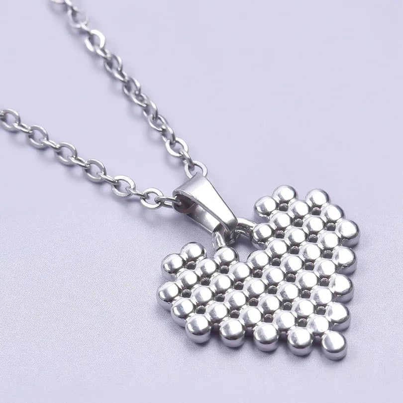 1 Piece 304 Stainless Steel Heart Shape