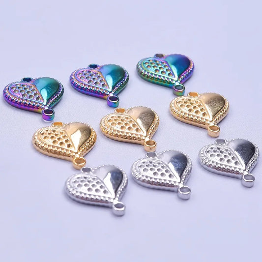 1 Piece 304 Stainless Steel Heart Shape Pendant