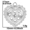 1 Piece 304 Stainless Steel Heart Shape Pendant