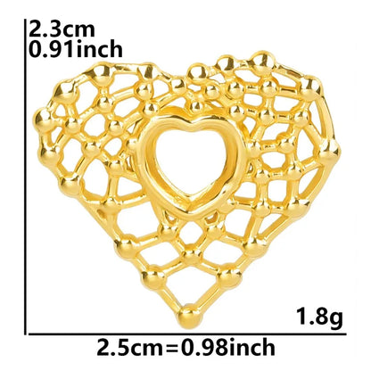 1 Piece 304 Stainless Steel Heart Shape Pendant