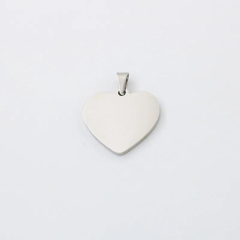 1 Piece 304 Stainless Steel Heart Shape Pendant