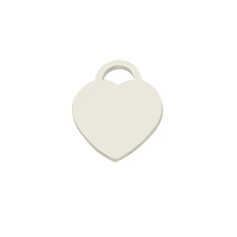 1 Piece 304 Stainless Steel Heart Shape Pendant