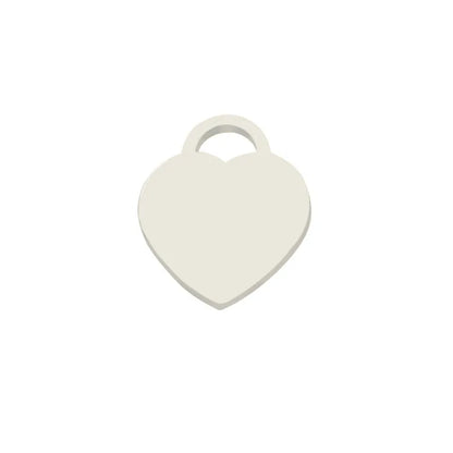 1 Piece 304 Stainless Steel Heart Shape Pendant