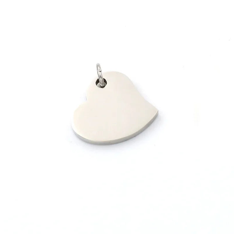 1 Piece 304 Stainless Steel Heart Shape Pendant