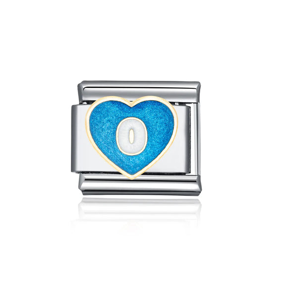 1 Piece 304 Stainless Steel Number Heart Shape Beads