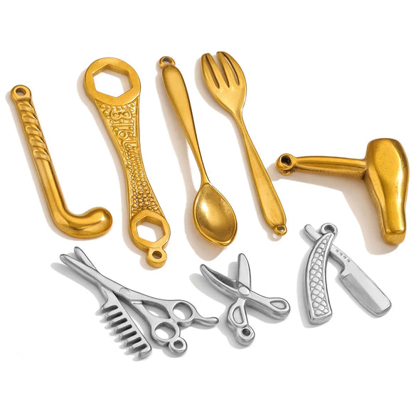 1 Piece 304 Stainless Steel Scissors Axe Polished Pendant