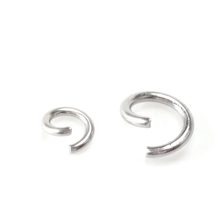 1 Piece 304 Stainless Steel Solid Color Open Jump Rings