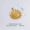 1 Piece 304 Stainless Steel Sun Pendant