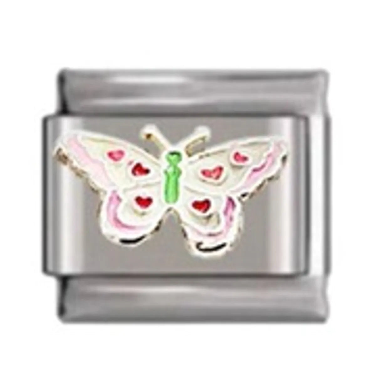 1 Piece 304 Stainless Steel Zinc Alloy Insect Butterfly Italian Charms