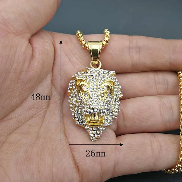 1 Piece 316 Stainless Steel  Lion Pendant