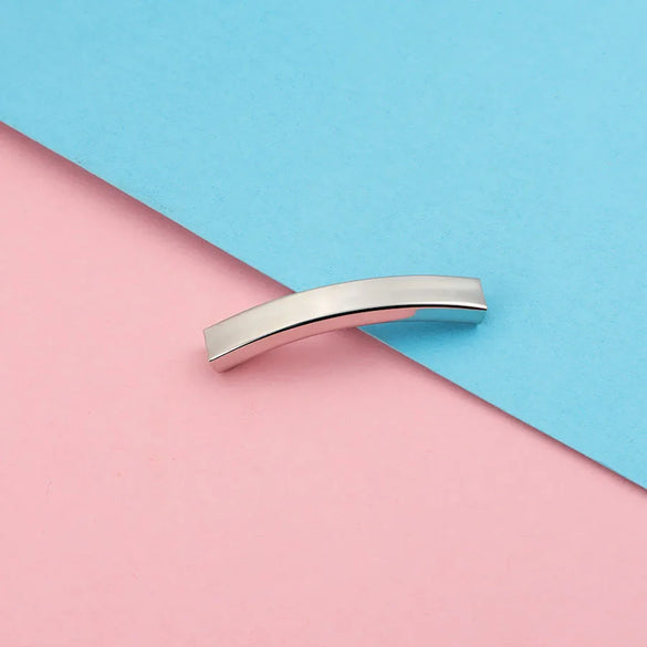 1 Piece 41*6.5mm 304 Stainless Steel Customization Laser Engraving Solid Color Chain Spacer Bars DIY Jewelry Accessories