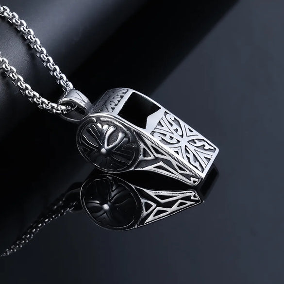 1 Piece 45.5*20.8mm 316 Stainless Steel  Whistle Polished Pendant Chain