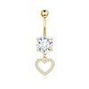 1 Piece 5 Pieces Belly Rings Simple Style Heart Shape Butterfly 316 Stainless Steel  Inlay Zircon