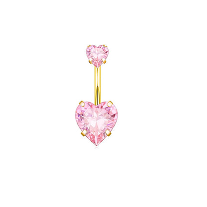 1 Piece 5 Pieces Belly Rings Simple Style Heart Shape Butterfly 316 Stainless Steel  Inlay Zircon