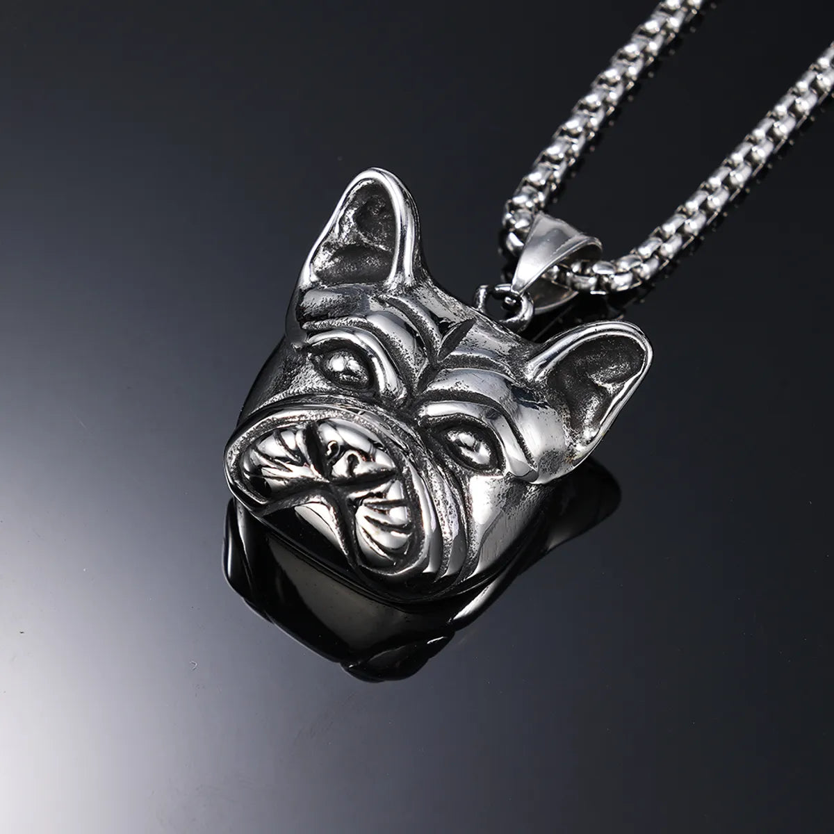 1 Piece 51mm * 28mm 316 Stainless Steel  Dog Polished Pendant Chain