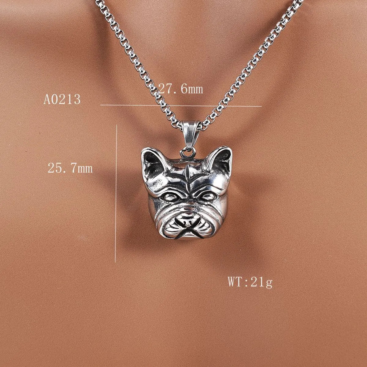 1 Piece 51mm * 28mm 316 Stainless Steel  Dog Polished Pendant Chain