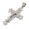 1 Piece 57*41mm Titanium Steel Cross Polished Pendant