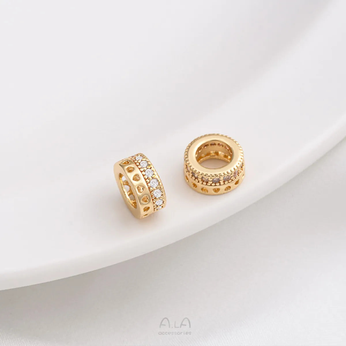 1 Piece 6.5.* 5mm 7 * 3mm 8 * 4mm Copper Zircon 14K Gold Plated Geometric Solid Color Polished Spacer Bars