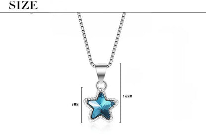 1 Piece 8 * 8mm Copper Artificial Crystal White Gold Plated Star Polished Pendant