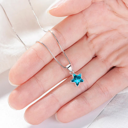 1 Piece 8 * 8mm Copper Artificial Crystal White Gold Plated Star Polished Pendant