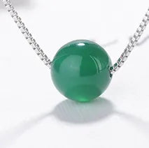 1 Piece 8mm Agate Round Pendant