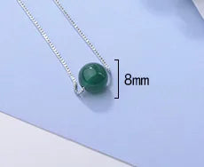 1 Piece 8mm Agate Round Pendant