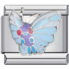 1 Piece 9*10mm 204 Stainless Steel Butterfly Italian Charms