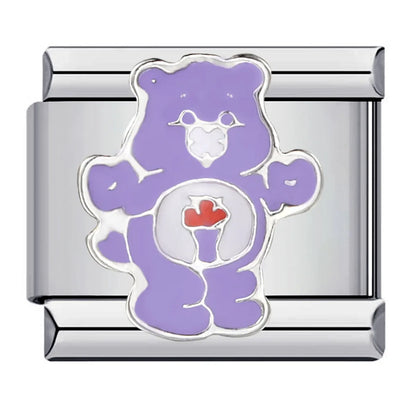 1 Piece 9*10mm 304 Stainless Steel Bear Italian Charms