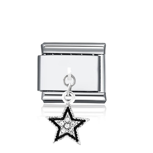 1 Piece 9*10mm 304 Stainless Steel Color Block Fruit Heart Shape Italian Charms