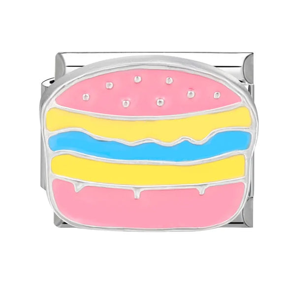 1 Piece 9*10mm 304 Stainless Steel Letter Candy Bow Knot Italian Charms