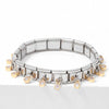1 Piece 9*10mm 304 Stainless Steel Zircon Geometric Square Pendant Bracelet Card