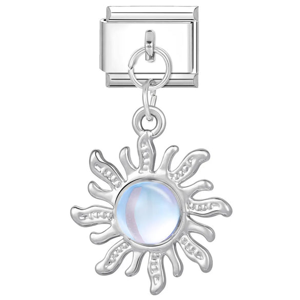 1 Piece 9*10mm Titanium Steel Zircon Star Heart Shape Butterfly Italian Charms