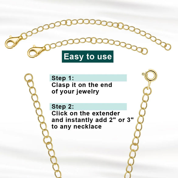 1 Piece 925 Sterling Silver Extension Chain Chain Classic Style Geometric