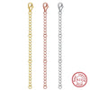1 Piece 925 Sterling Silver Extension Chain Chain Classic Style Geometric