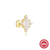 1 Piece 925 Sterling Silver Zircon 925 Sterling Silver Earrings Star Heart Shape Ear Studs