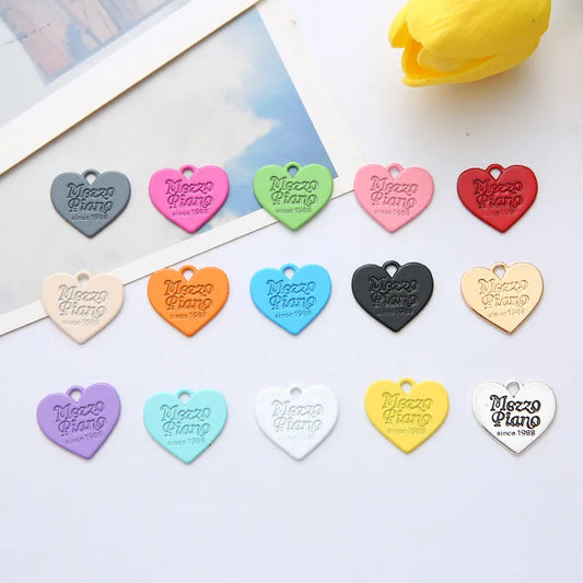 1 Piece Alloy Letter Heart Shape Pendant