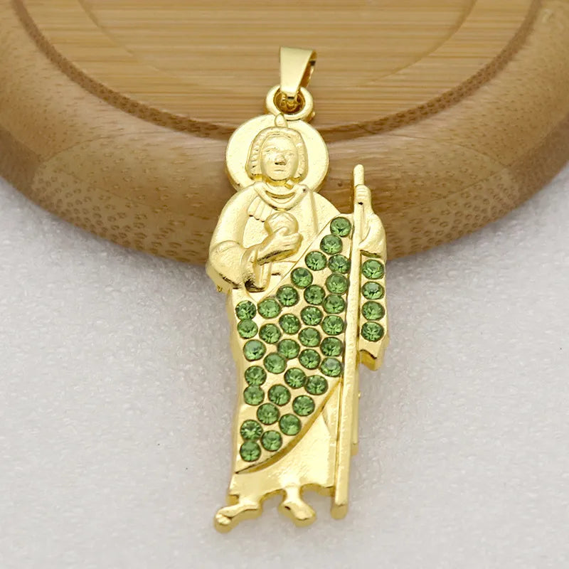 1 Piece Alloy Zircon Human Pendant