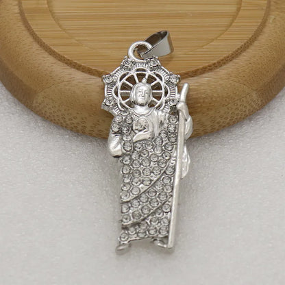 1 Piece Alloy Zircon Human Pendant