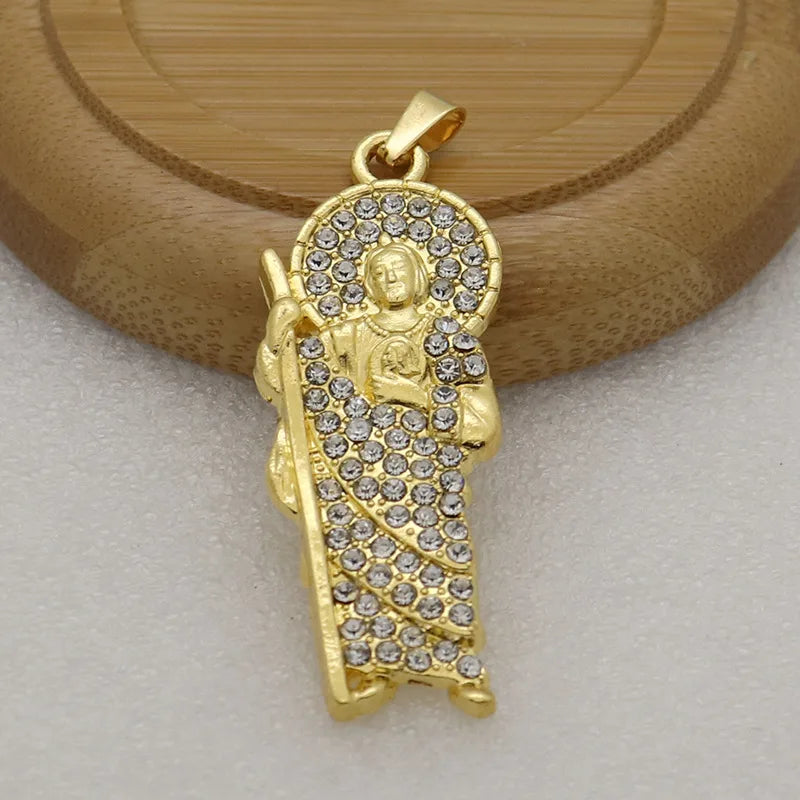 1 Piece Alloy Zircon Human Pendant