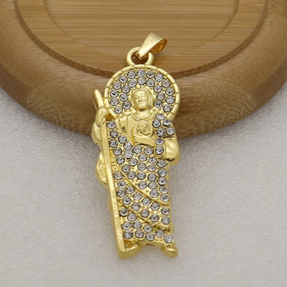 1 Piece Alloy Zircon Human Pendant