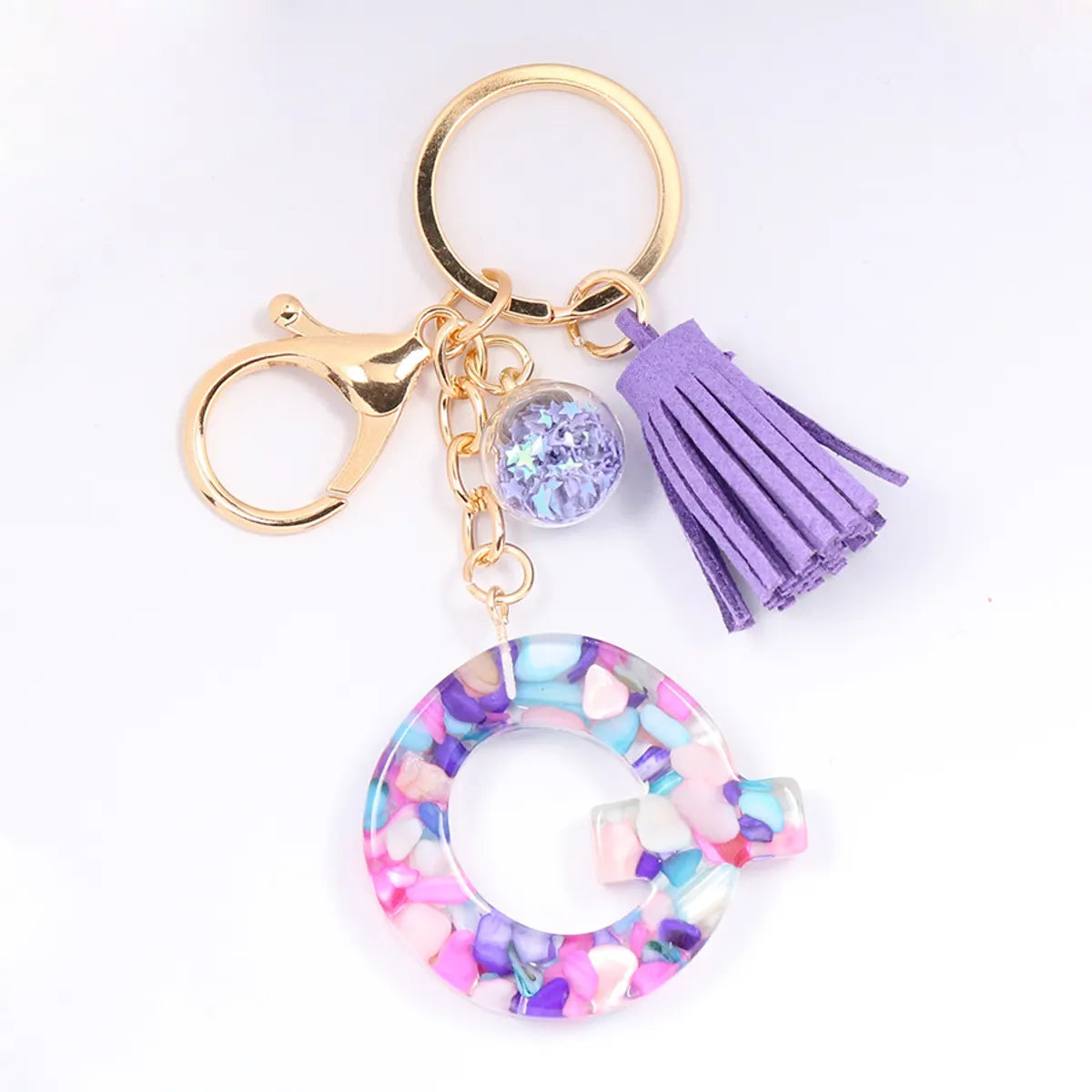 1 Piece Artistic Letter Alloy Plastic Resin Couple Bag Pendant Keychain