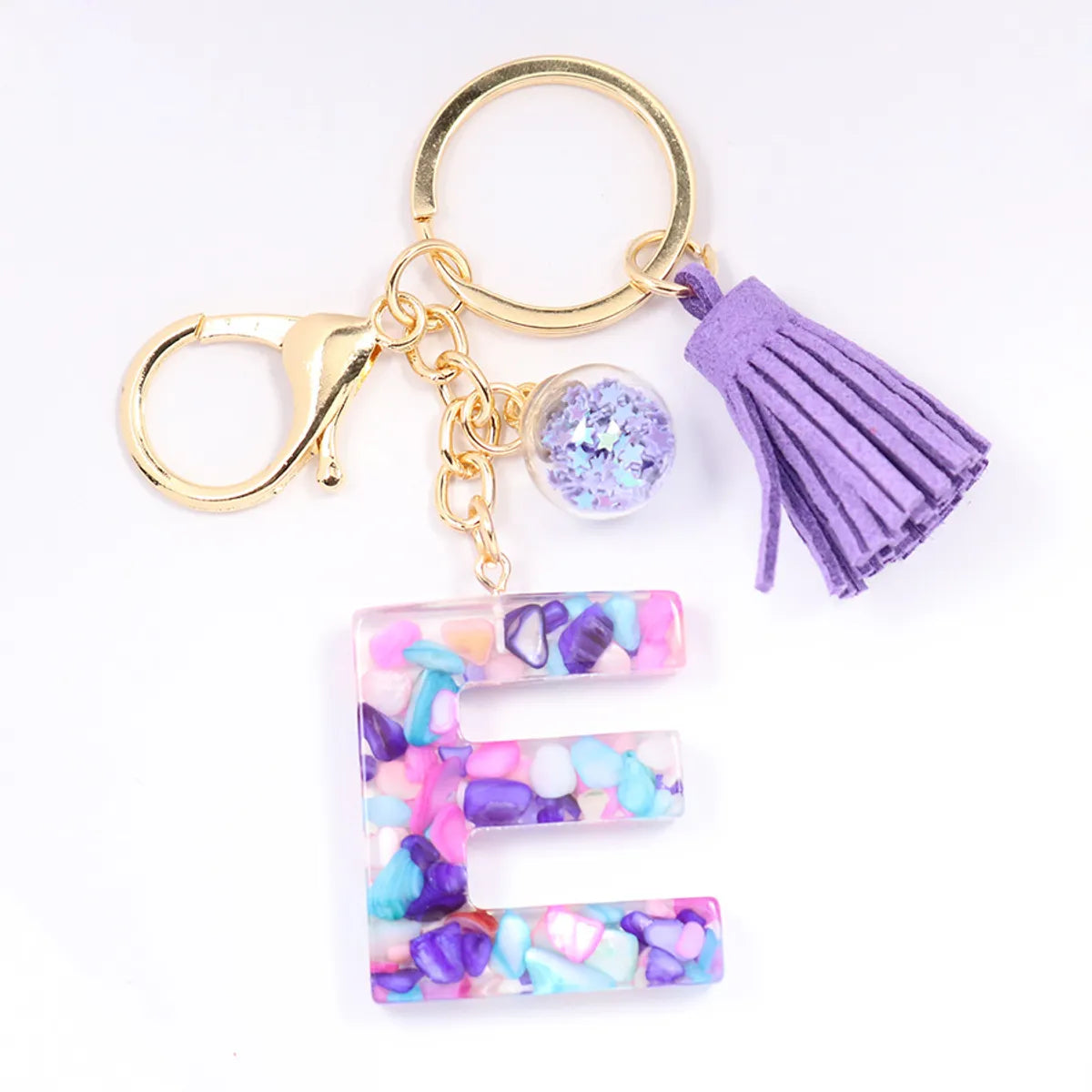 1 Piece Artistic Letter Alloy Plastic Resin Couple Bag Pendant Keychain