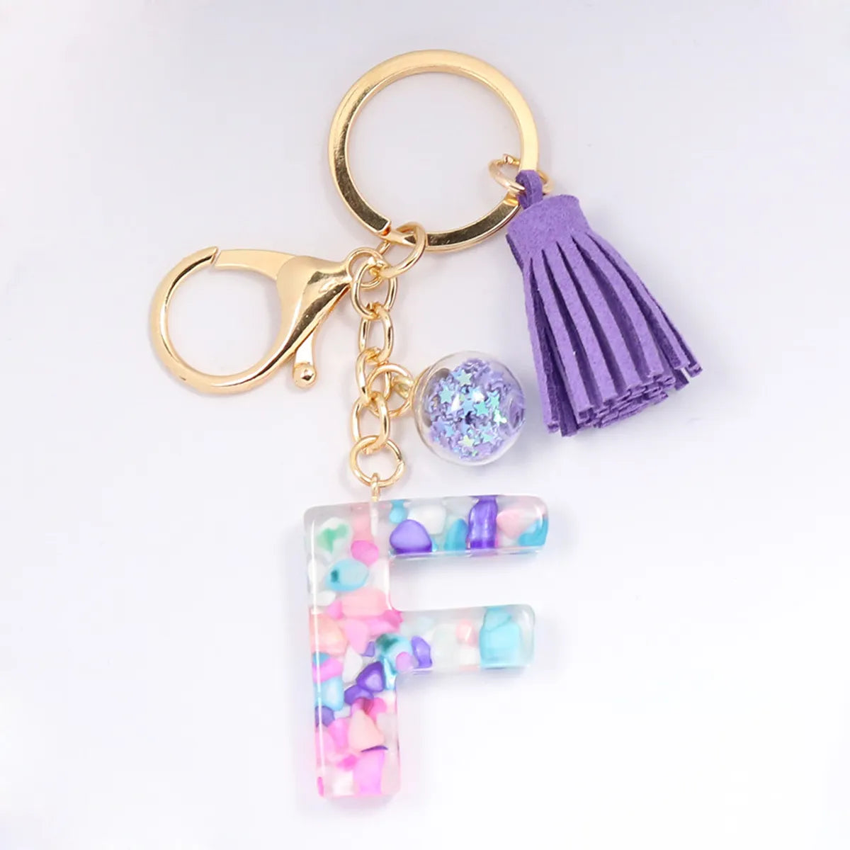 1 Piece Artistic Letter Alloy Plastic Resin Couple Bag Pendant Keychain