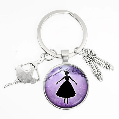 1 Piece Artistic Portrait Round Alloy Metal Christmas Unisex Bag Pendant Keychain