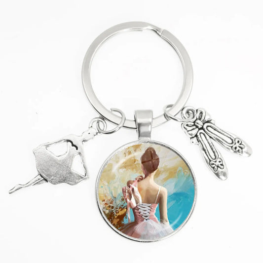 1 Piece Artistic Portrait Round Alloy Metal Christmas Unisex Bag Pendant Keychain