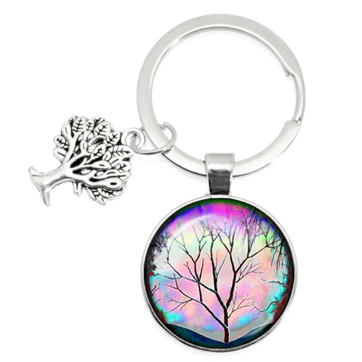 1 Piece Artistic Tree Metal Unisex Bag Pendant Keychain