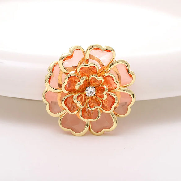 1 Piece Arylic Zircon Flower Pendant